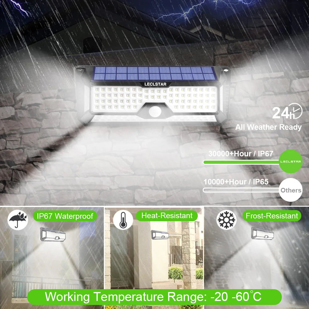أضواء  سوقجي الشمسية الجميلة للأماكن الخارجية - مقاومة للماء والكسر تعمل بلكامل على الطاقة الشمسية